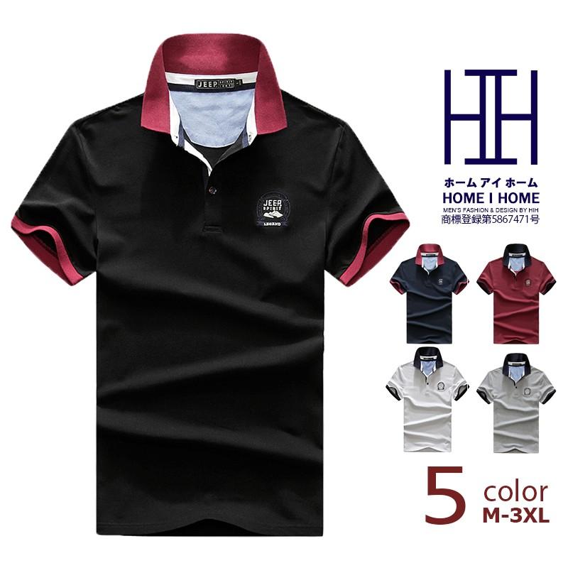 激安！ポロシャツ メンズ 半袖 無地 カラー配色 ビジカジ ゴルフウェア オシャレ シンプル 夏物