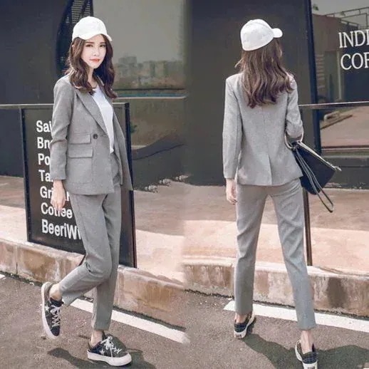 高級感 春AWアウター 2点セット パンツ スーツ レディース テーラードジャケットセットアップ 卒業式 ママ スーツ セットアップ