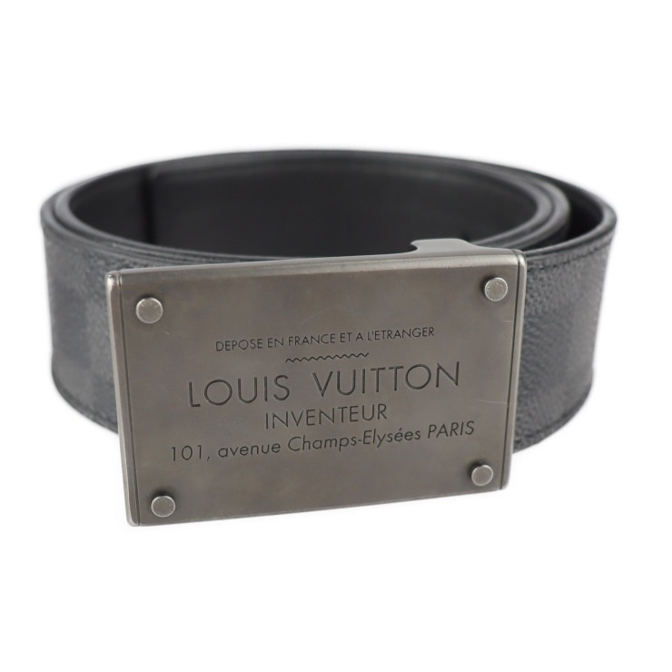 美品 LOUIS VUITTON ルイ ヴィトン サンチュール ネオアンヴァントゥール ベルト M9234V 表記サイズ 85 ダミエキャンバス ダミエグラフィット ダミエアンフィニ グレー ブラック