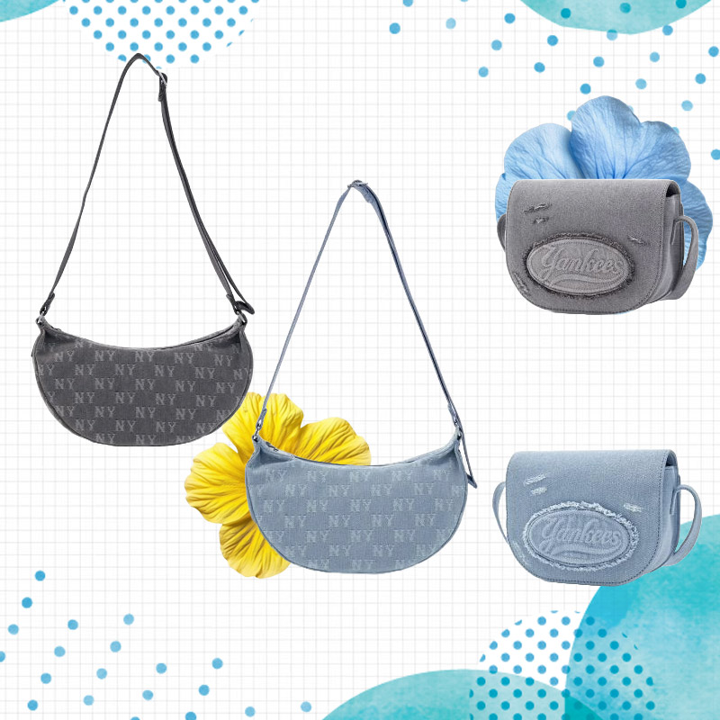 デニム クロスバッグ モノグラム デニム ホボバッグ 2color ショルダーバッグ ジャカード カジュアル 韓国 ブランド 正規品