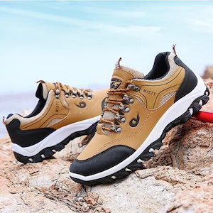 3色 メンズ トレッキングシューズ 　アウトドアシューズ 　 ハイキングシューズ 　スニーカー 　登山靴 防水 通気性 耐磨耗 大きいサイズ