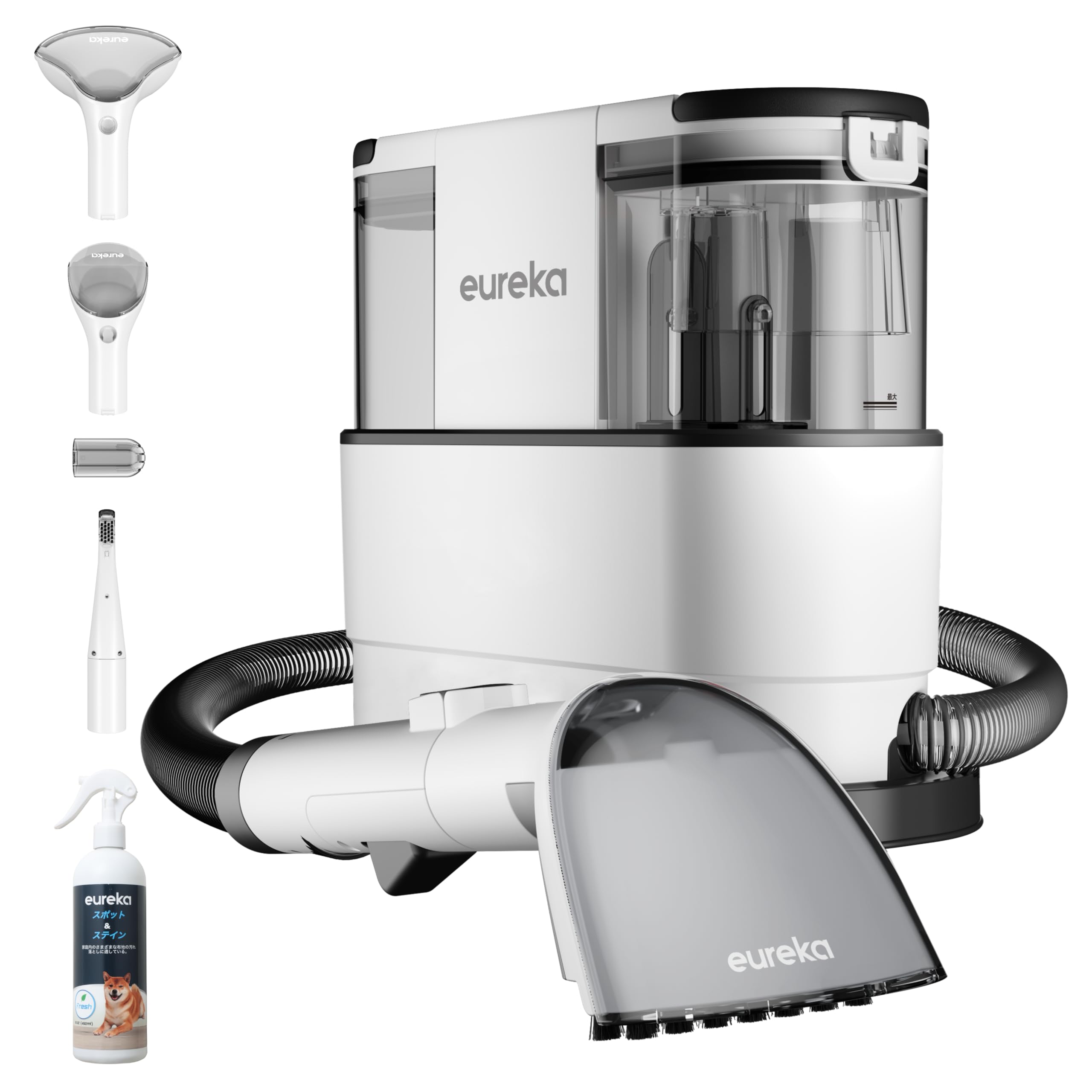 EUREKA（ユーリカ） NEY100 カーペットクリーナー 400W強力吸引 車シートと布製品洗浄 セルフクリーニング 絨毯とソファ洗い 乾湿両用 リンサー洗浄器 お湯対応可能 洗浄剤付属 三つブラ 26,306円