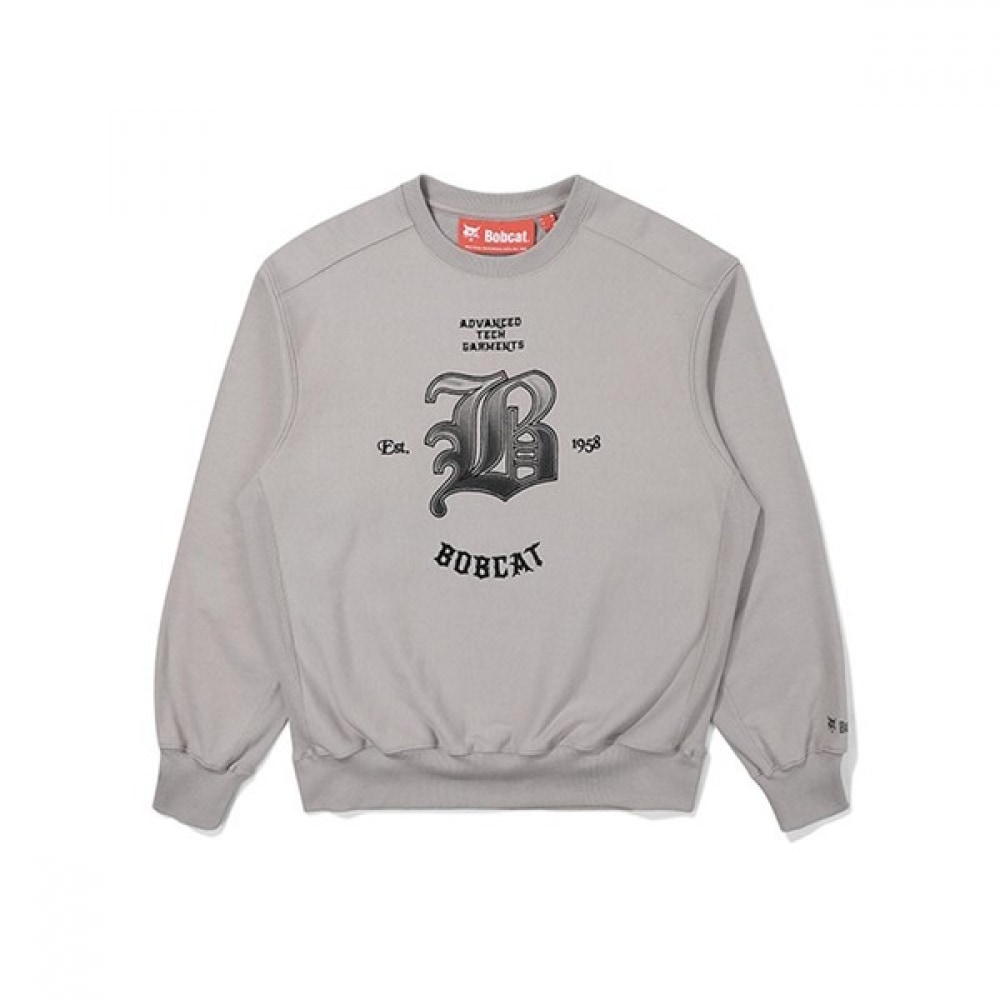 [Bobcat] B ロゴグラフィック・スウェットシャツ-ベージュ
