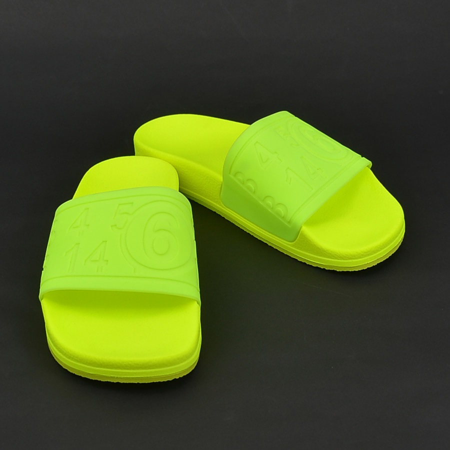 エムエムシックス MM6 サンダル ラバー ネオンイエロー レディース 55498i