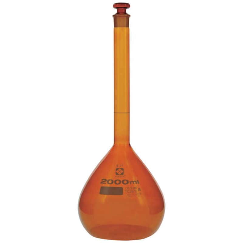 柴田科学　SIBATA メスフラスコ 茶 スーパーグレード 2L 0　200702000