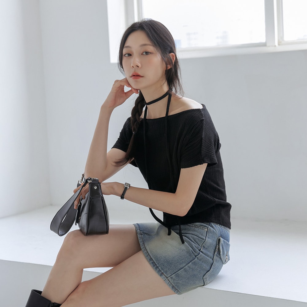 エミリンオフショルダーストラップセット1/2ニット