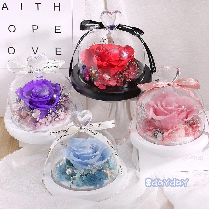 【10点セット】ブリザード送別プレゼント母の日ギフトクラウンキュート花プリザーブドフラワー女性贈り物母の日ガラスドー388