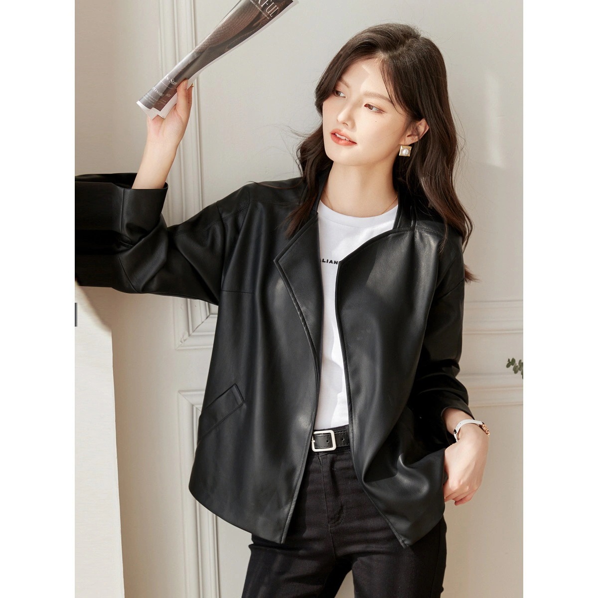 テーラードジャケット 紫外線対策 トップス シフォン 気質 长袖 革 新作 ウォーム 冷房対策 2025夏秋 スーツ 【最新作!】レディース