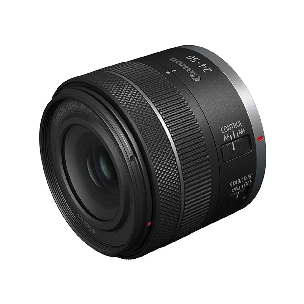 RF24-50mm F4.5-6.3 IS STM 全長約58mmの標準ズームレンズ