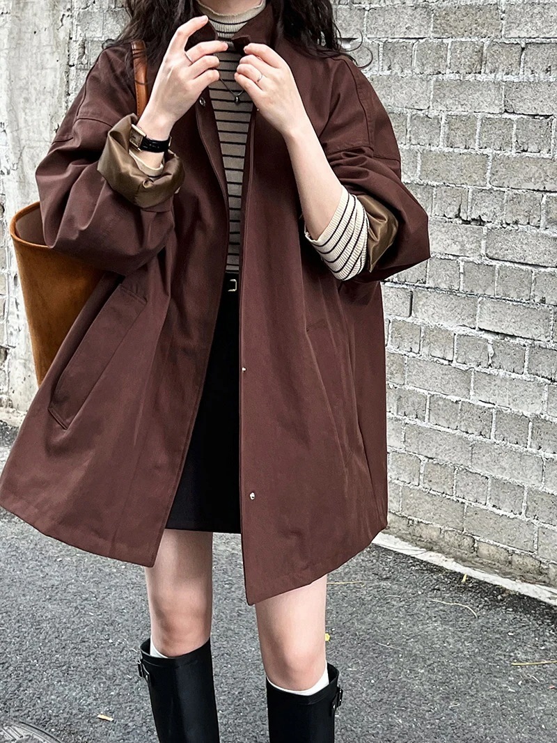 2025 春秋 コート トレンチコート レディース おしゃれ ジャケット ロング 通勤 韓国ファッション