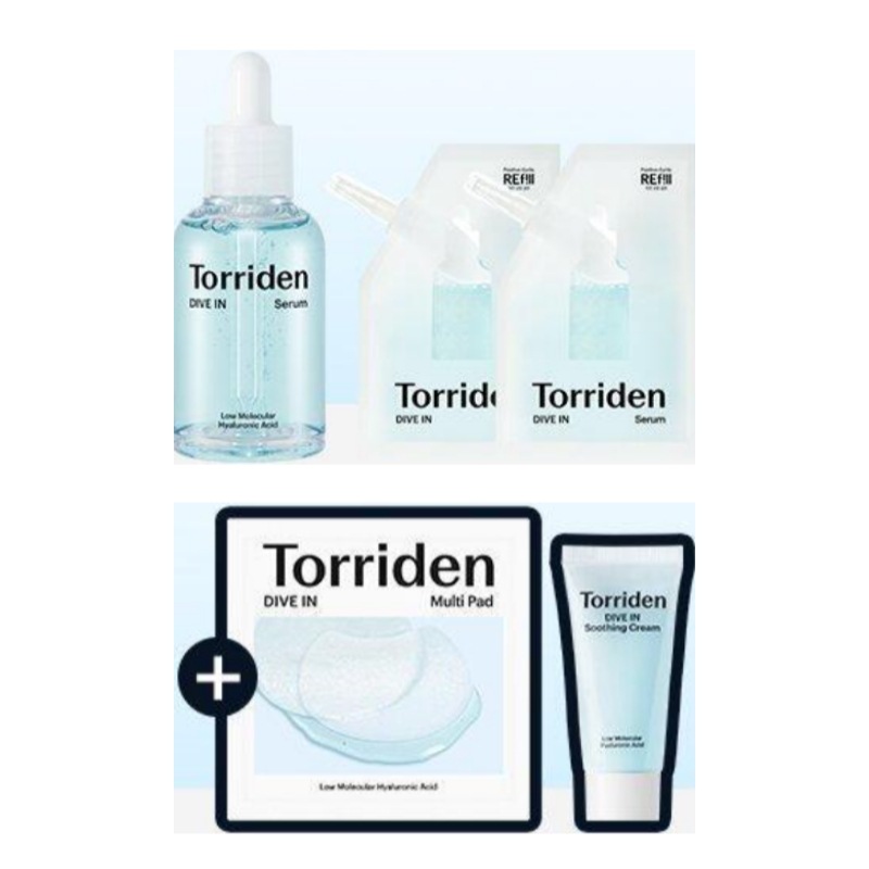 ダイブインセラム 50ml + おかわり 50ml*2 (+ダイブインクリーム20ml + ダイブインパッド10枚)