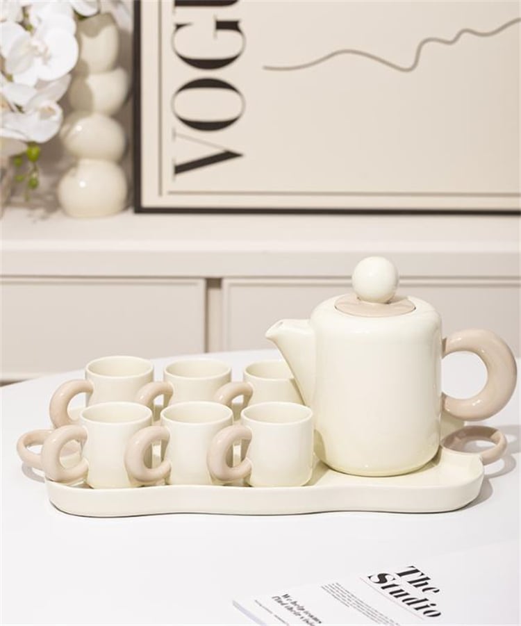 INSスタイル 水筒 コーヒーカップ 茶器セット マークカップ カップセット ジョー移行プレゼント ティーポット マグカップ 陶磁器カップ トレイ 大人気