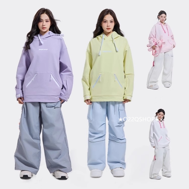 スノボウェア 2025 単品ジャケット メンズ レディース スウェット トレーナー パーカー 猫耳 白 ゆったり ウィンタースポーツ スノーボードウェア スキーウェア スノーウェア 防水防寒 韓国風