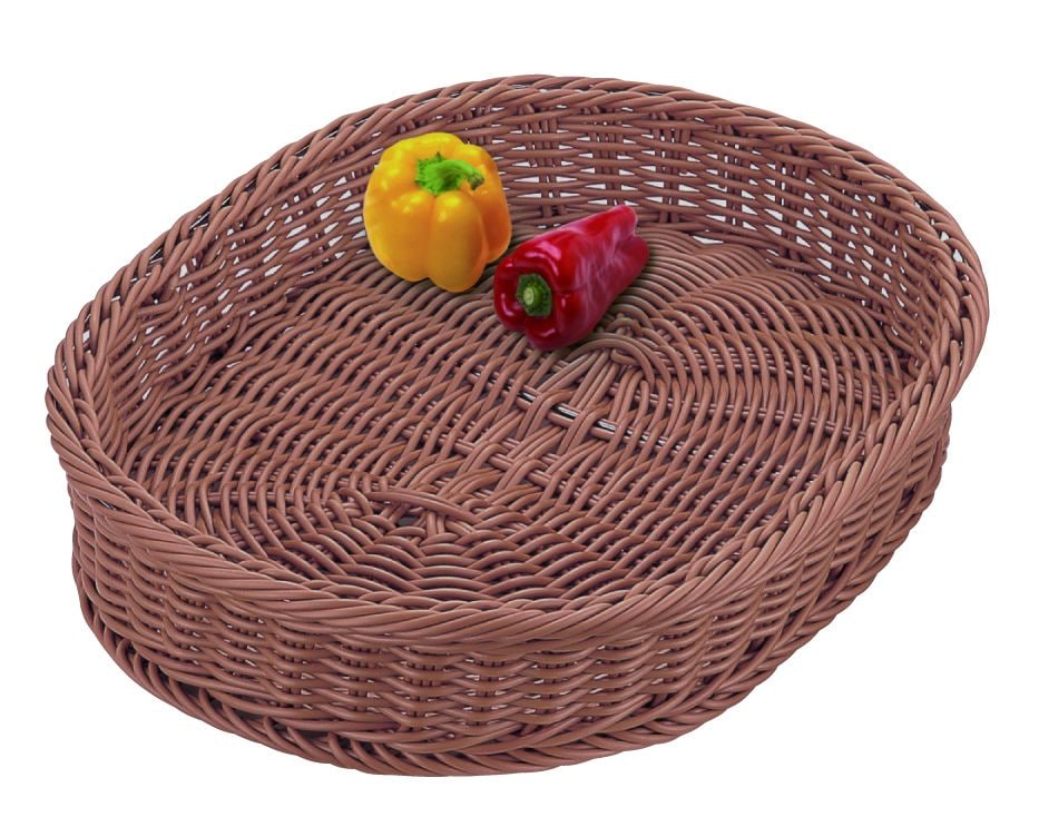 トーダイ PPラタン 小判型 フードバスケット 60型 ブラウンVBR-941-BR