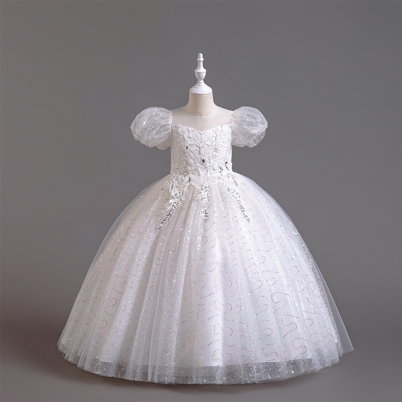 女の子ドレス 1 歳子供服プリンセスウェディングドレスフラワーガールキャットウォークパフォーマンス衣装