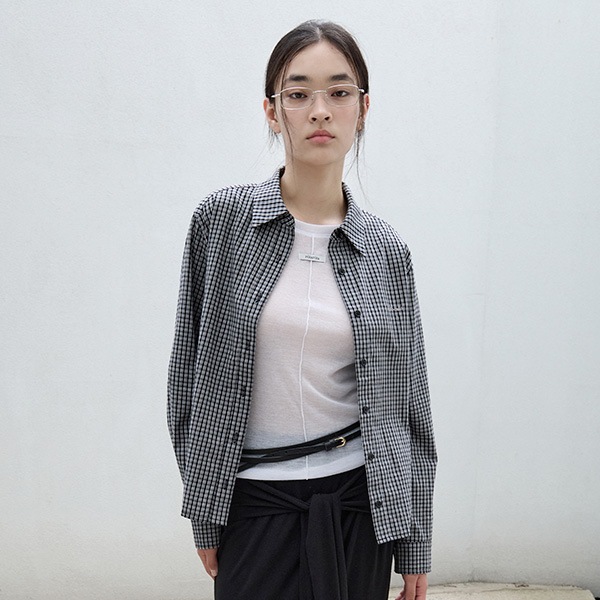 CLASSIC CHECK SHIRT BLACK