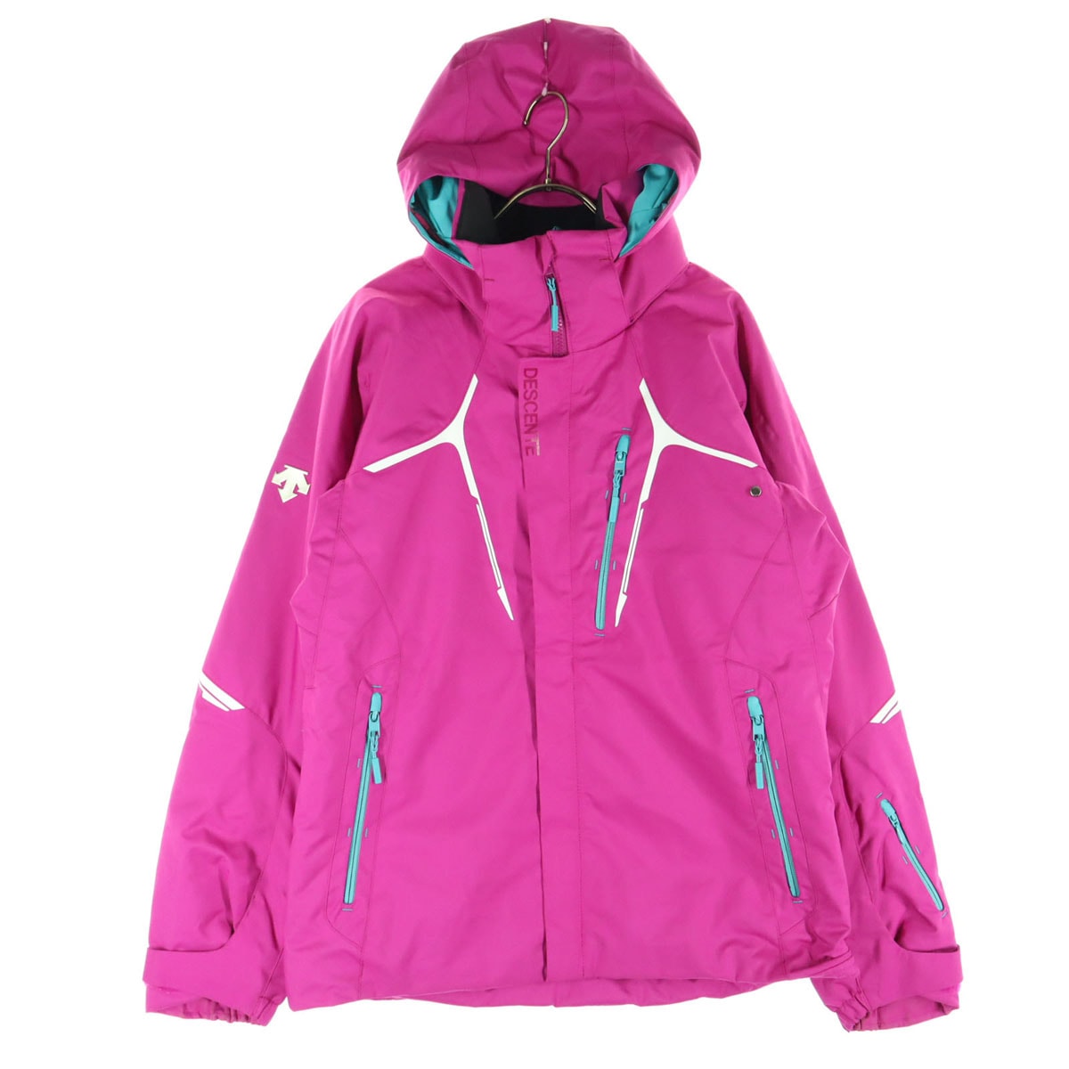 美品 英字 長袖 ダウンジャケット M ピンク レディース 古着 4,667円