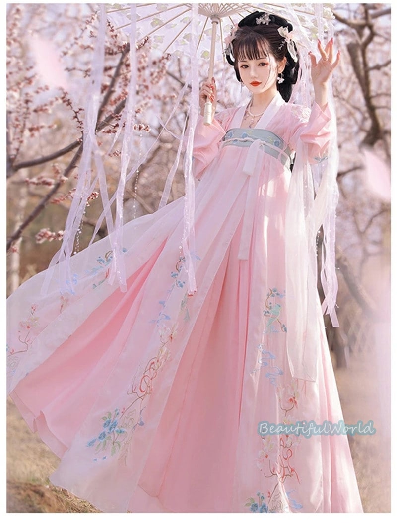 中華服 唐装漢服 漢服ドレス　コスプレ チャイナドレス中国古代衣装 漢服仙女 漢服 チャイナ服 ワンピース コスプレ 中国古代衣装 女性 ロングドレス 刺繍 ス