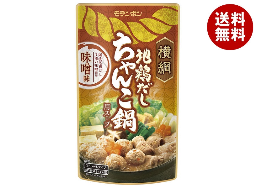 モランボン 横綱 地鶏だしちゃんこ鍋用スープ 味噌味 750g＊10袋入＊(2ケース)