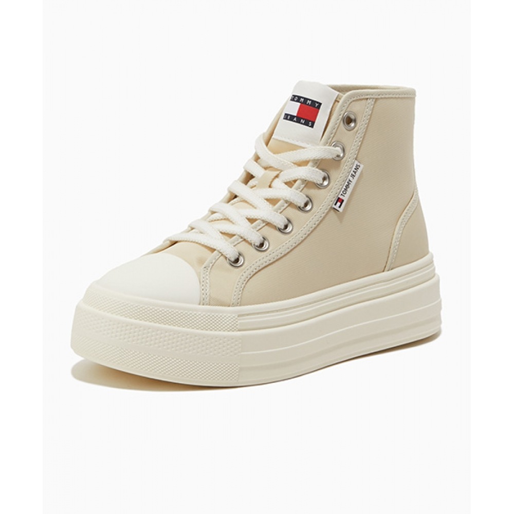 トミージーンズフォックスドメニカプラットフォームスニーカー-ベージュ (T52F0ARS130JT1ACG)