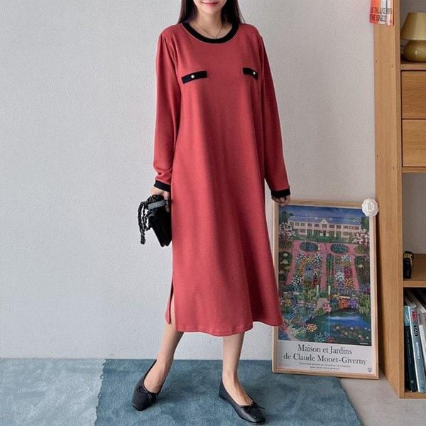 Hスタイル(NB)メルボルンワンピース 秋 ビッグサイズ 女性 OPS ワンピース ホームウェア ラウンジ ハ客ルック シフォン パジャマ 寝巻き
