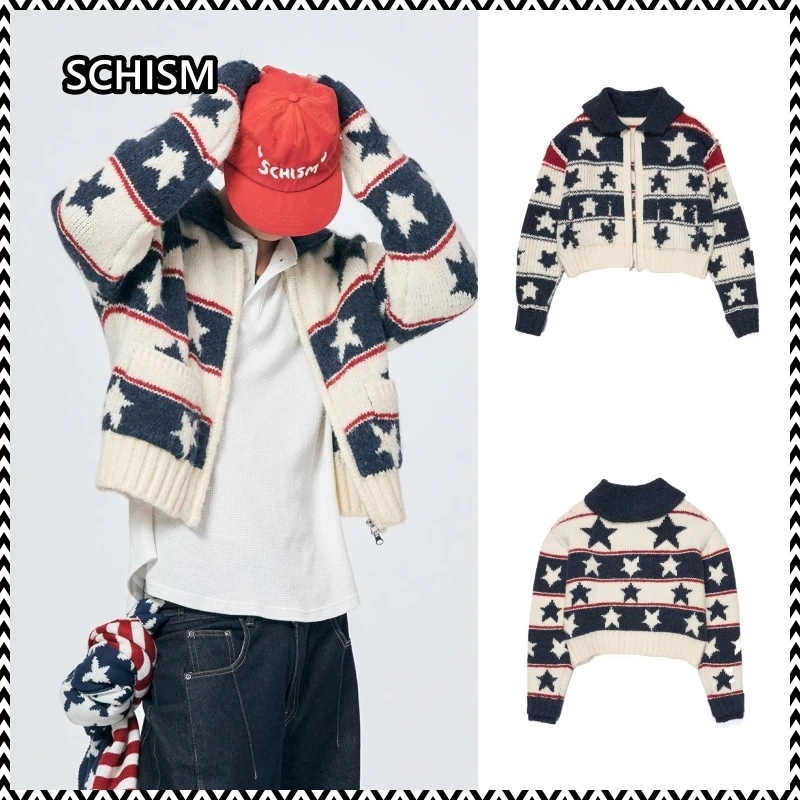 SCHISM STARS COWICHAN ZIP CARDIGAN