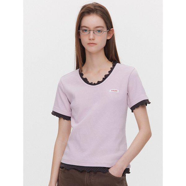 ドット配色レイヤード半袖Tシャツ(MAGBTS25MLV)