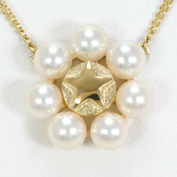 K18 18金 YG イエローゴールド ネックレス パール(真珠) 約41cm ジュエリー 中古