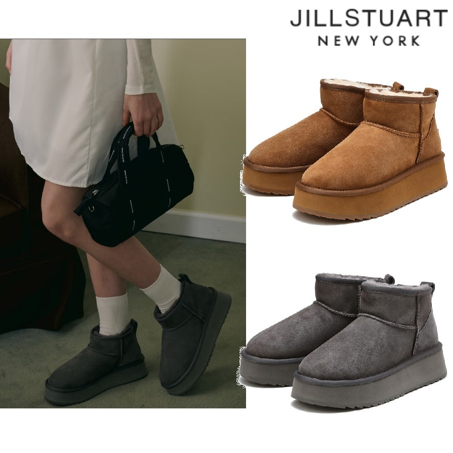 [23FW] Natural fleece ultra mini platform fur boots 2色 新商品 韓国ファッション 贈り物 学生 大学生 冬のファッション 防寒用品