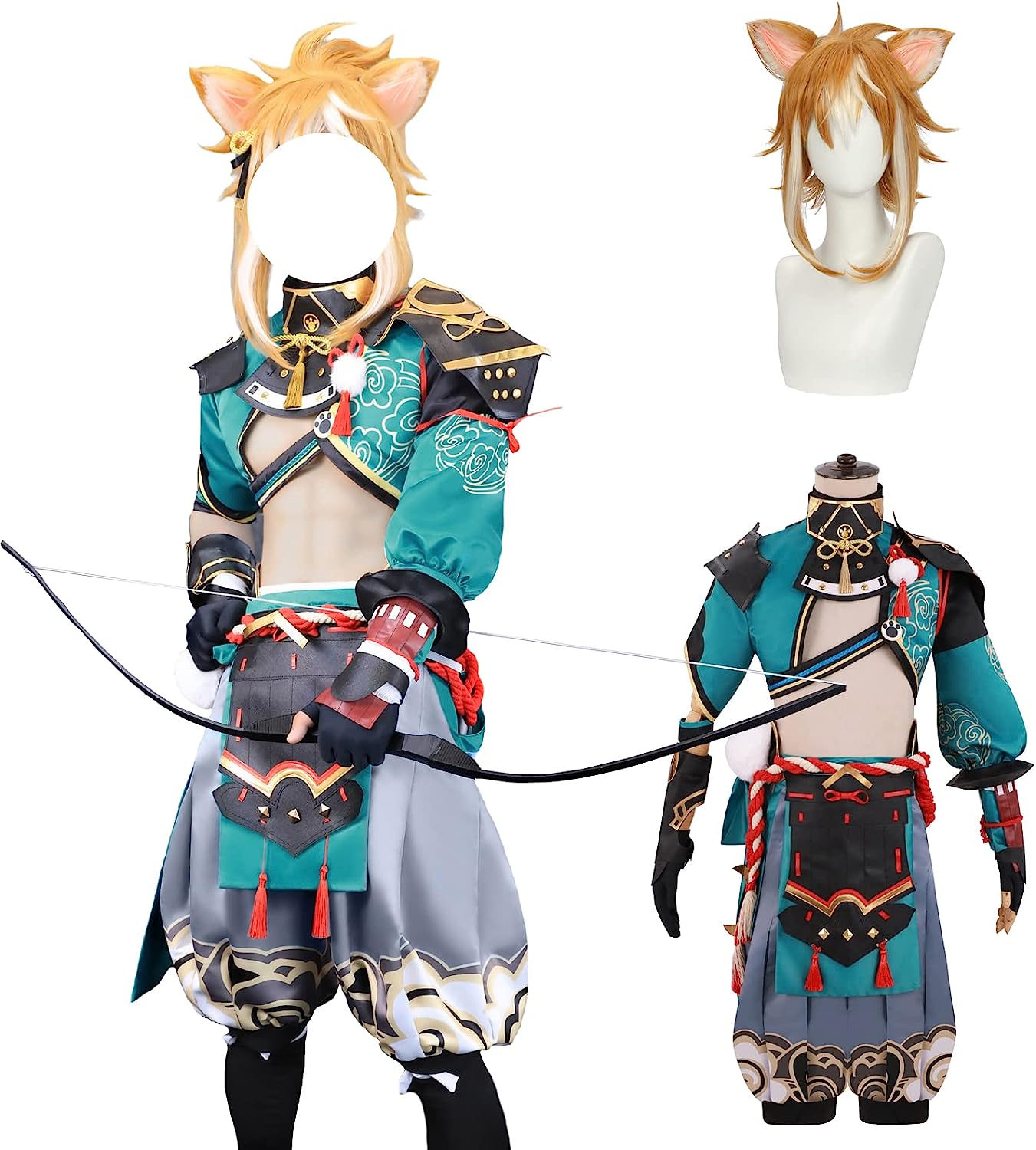 コスプレ衣原神ゴローコスプレウィッグ付きイベントパーティー変演出服クリスマスパーティー
