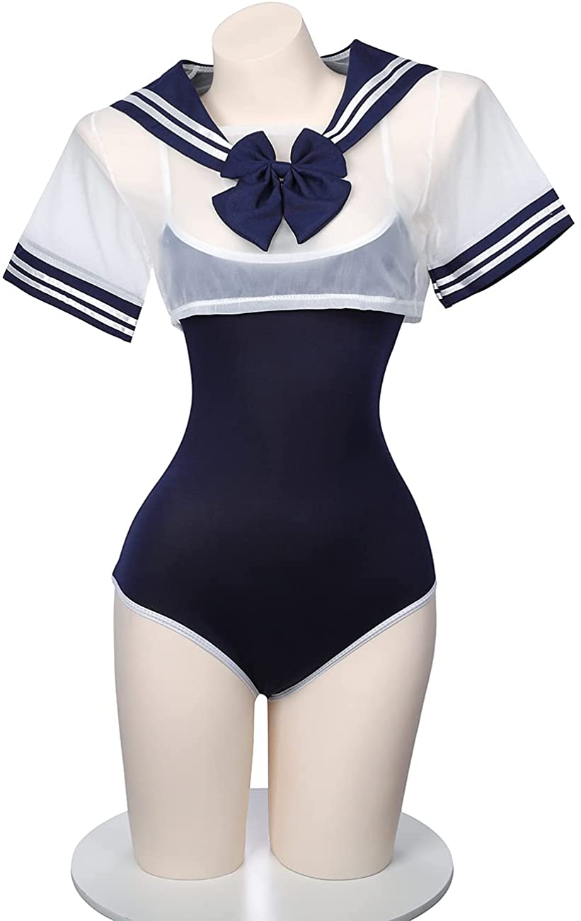 セーラー服コスプレセクシーコスコスチューム ランジェリースク水スクール水着ハイレグード 半袖 可愛
