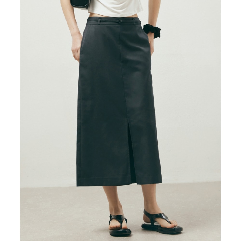 ミクソ H ラインベルト付きスカート_美和F914B