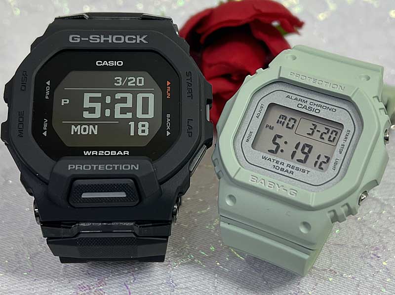 恋人たちのGショック ペアウオッチ G-SHOCK BABY-G カシオ 2本セット GBD-200-1JF BGD-565SC-3JF 電池式 プレゼント 手書きの あす楽対応 g-shock