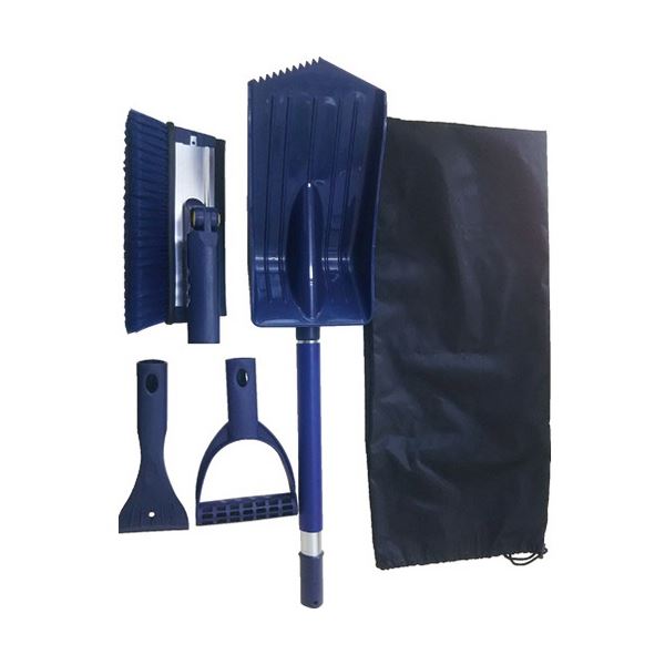 スノーブラシ/スコップセット 収納袋付 030013 1セット