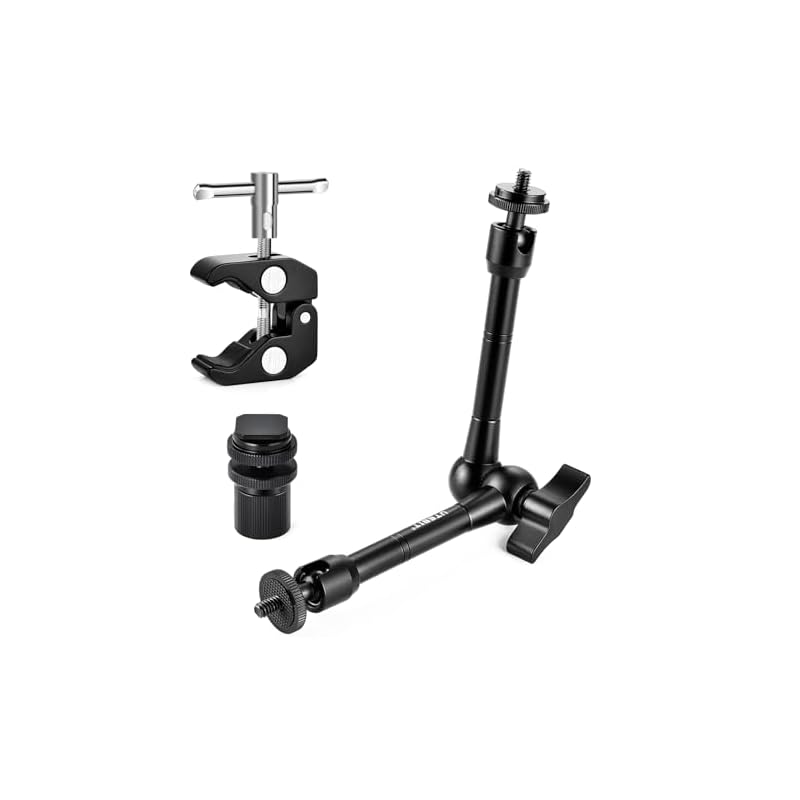 UTEBIT マジックアーム 11インチ スーパークランプ 360度回転 耐荷重2kg カメラアーム カメラ アーム クランプ モニターアーム 関節式マジックアーム アルミ合金 撮影クランプ 蟹バサミ