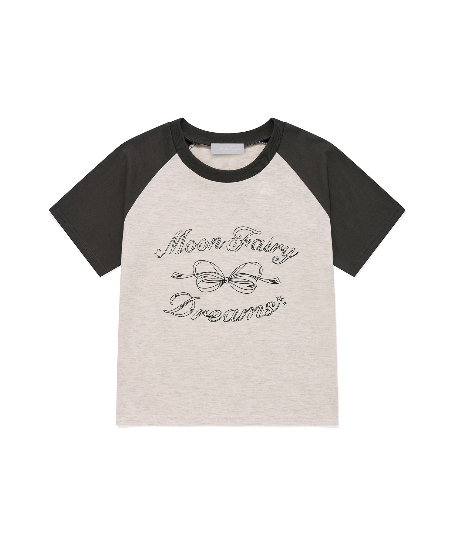 MF MONO RIBBON RAGLAN TEE-OATMEAL