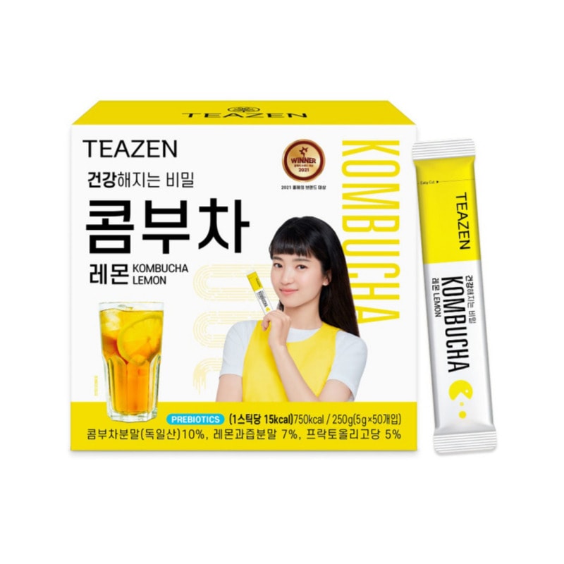 [1+1]BTSジョングク(JUNGKOOK)s Pick コンブチャ 5g * 50スティック 2ea レモン 韓国 美容茶 ダイエット 乳酸菌 韓国ダイエット 微炭酸 さっぱり