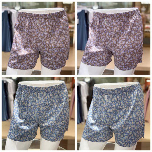 男性綿80番手ペイズリー捺染トランクスSET (WMP5427 SET)