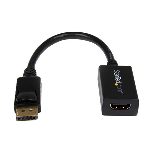 （まとめ）StarTech.com DisplayPort-HDMI変換アダプタ 5.1ch音声出力対応 オス/メス 1920×1200対応 ブラック DP2HDMI2 1個 (×5セット)