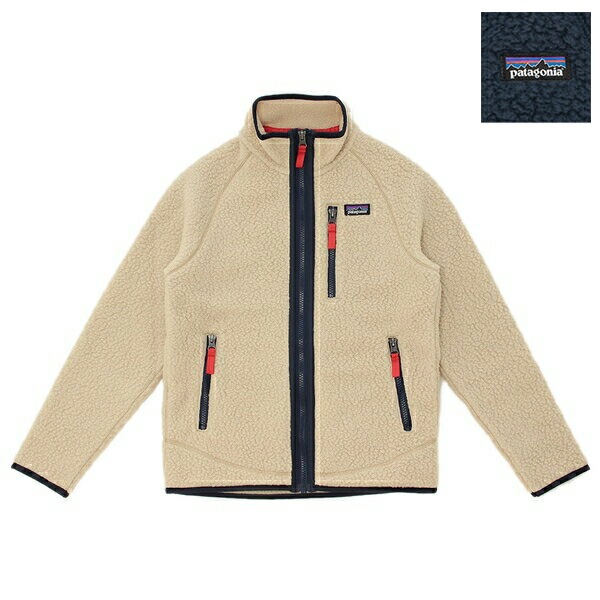 ベビー服 PATAGONIA レトロ ジャケット ベージュ キッズ KIDS RETRO PILE JACKET
