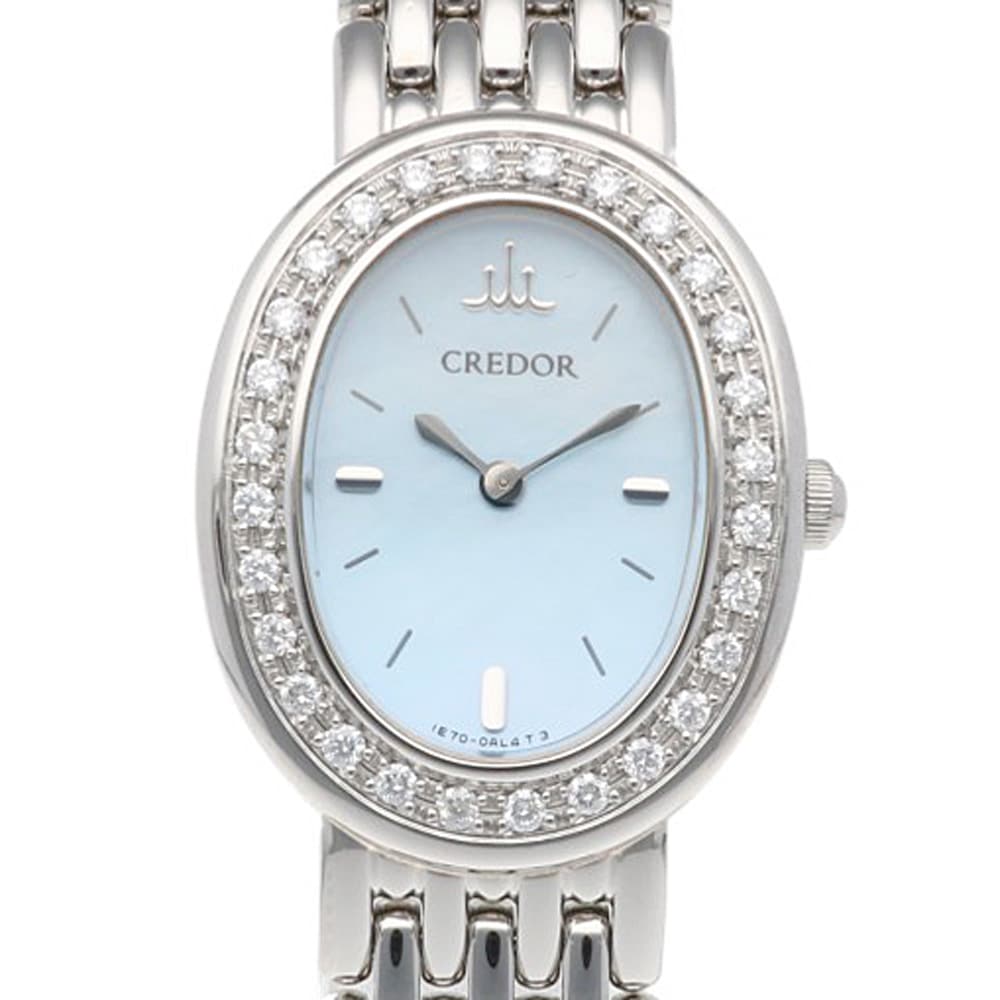 クレドール セイコー シグノ 腕時計 ステンレススチール 1E70-0AB0 クオーツ 磨き直し済 1年保証 CREDOR SEIKO 中古 美品