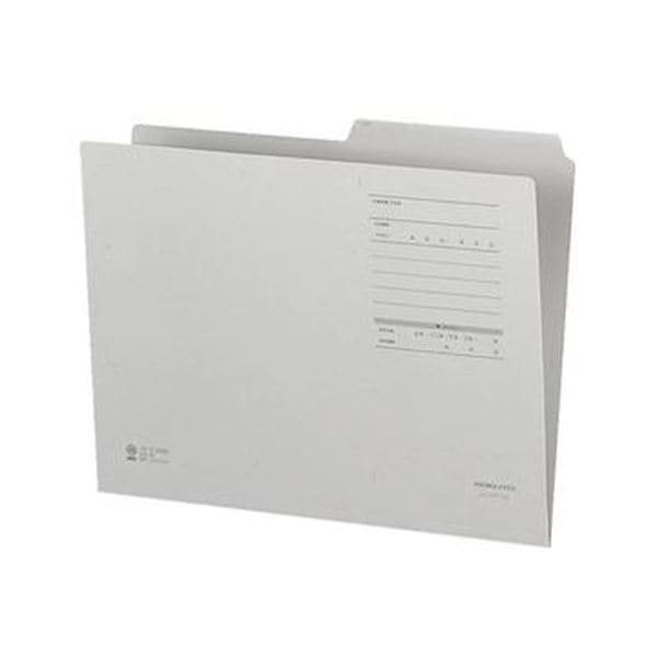 （まとめ）コクヨ 1/2カットフォルダー（カラー・Fタイプ）A4 グレー A4-2FF-M 1セット（10冊）(×20セット)