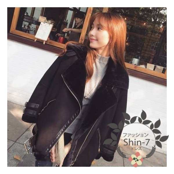 【2025新作入荷】ライダース ジャケットムートンジャケット レディース 40代 コーデ XL 防寒 50代 アウター 新作 大きいサイズ ブルゾン ブラック ストリートジャケット 裏ボア