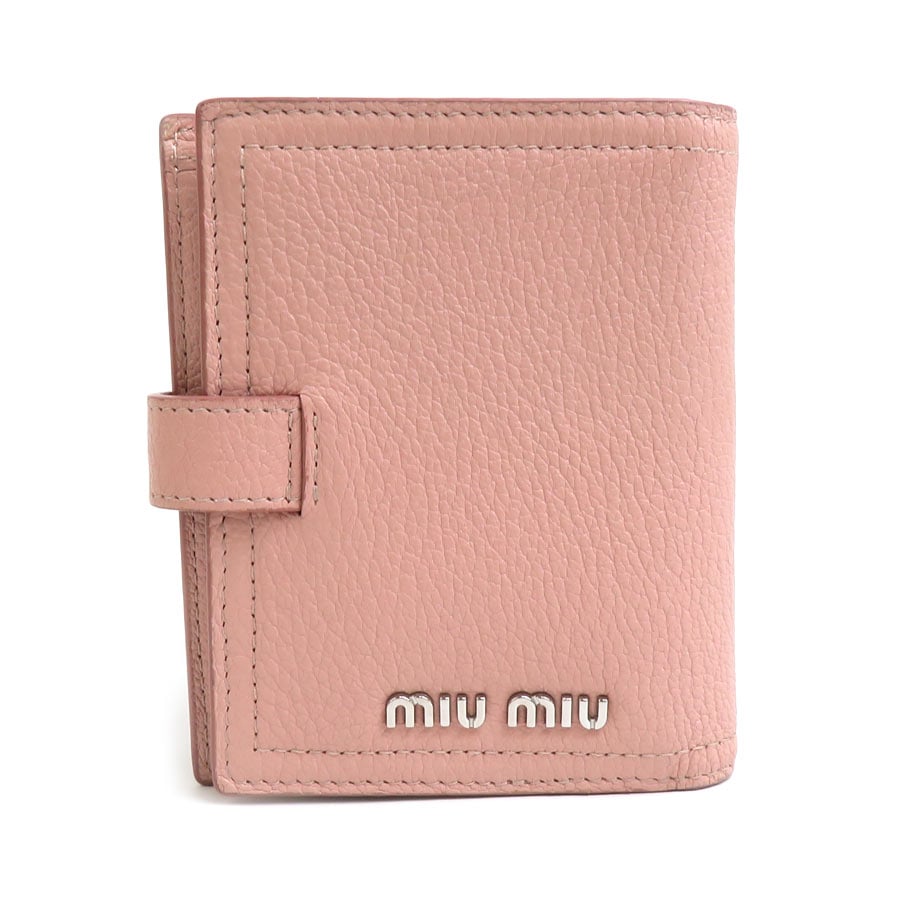ミュウミュウ MIUMIU 二つ折り財布 レザー ピンク レディース 5MV016 55873k 11,520円