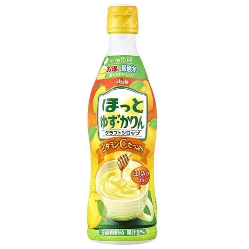 クラフトシロップ ほっとゆず・かりん 470ml×12本[希釈用][アサヒ飲料]
