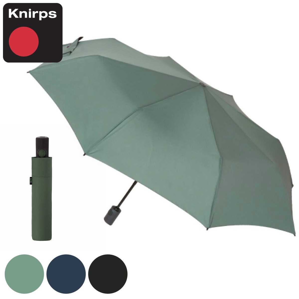 折りたたみ傘 Knirps VISION 自動開閉 クニルプス 折り畳み傘 雨傘 傘 コンパクト ワンタッチ サステナブル 53cm おりたたみ傘 折り畳み ミニ傘 かさ シンプル 5年間保障