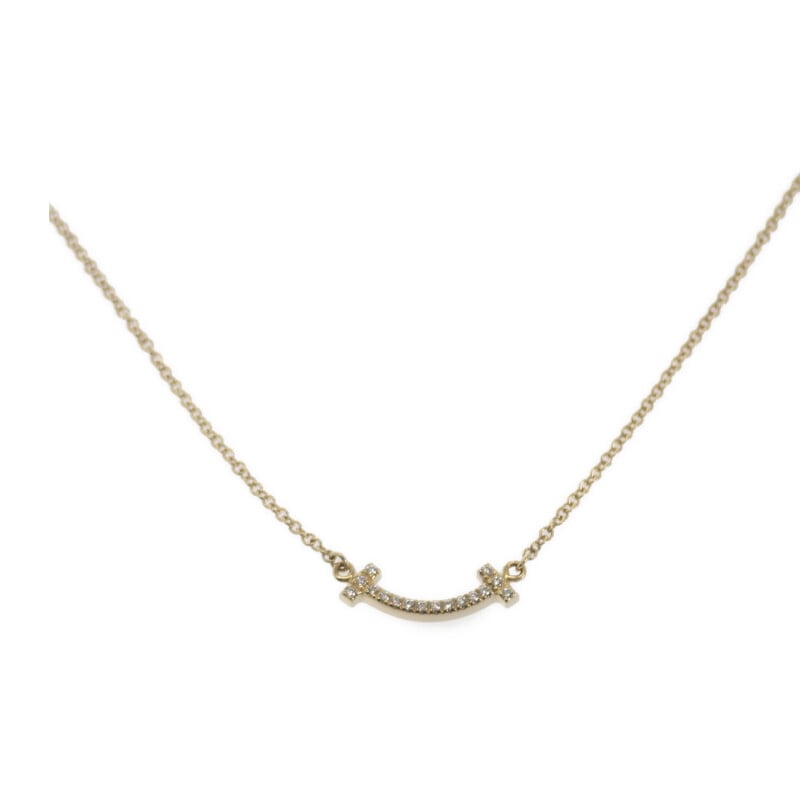 スマイル ペンダント ミニ 62617683 ネックレス K18YG イエローゴールド ダイヤモンド レディース 美品【Aランク】