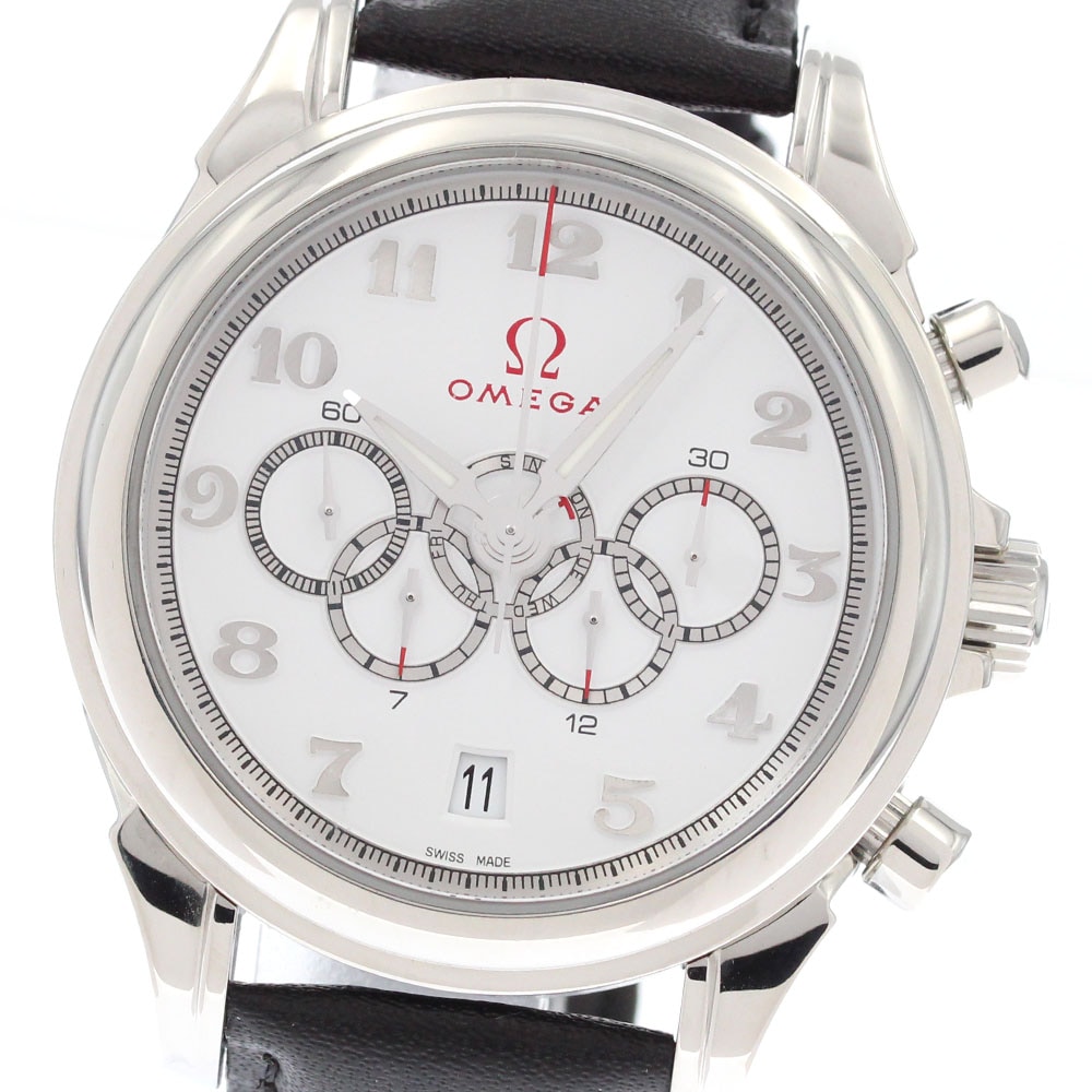 オメガ OMEGA 422.13.41.52.04.001 オリンピックコレクション デ・ヴィル 5カウンター クロノグラフ 自動巻き メンズ 良品 保証書付_877390【中古】