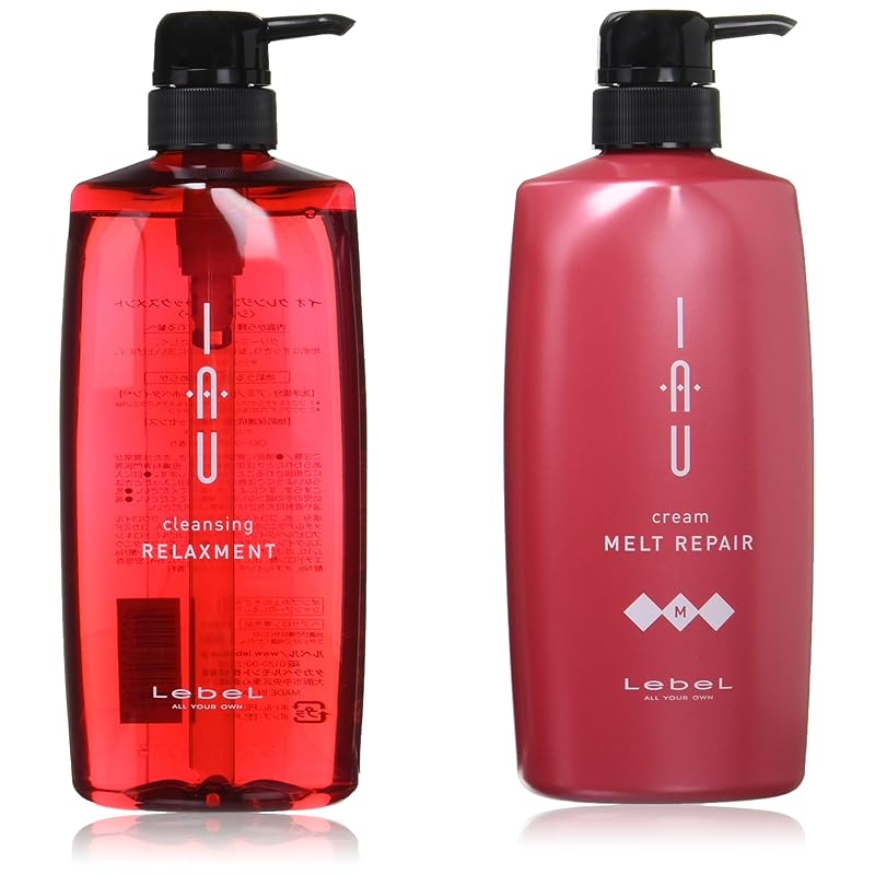 ルベル IAU イオ クレンジング リラックスメント(シャンプー)600ml&イオ クリーム メルトリペア トリートメント600ml