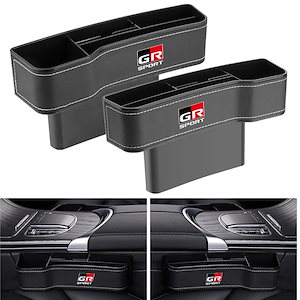 High Capacity Leather Organizer Car Front Seat Gap Storage Boxes For Toyota GR Sport C-HR Gazoo RAV4